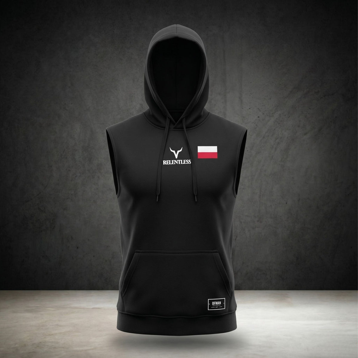 RELENTLESS NEVER STOP SLEEVELESS HOODIE